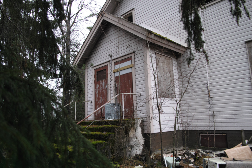 porch of abandoned house